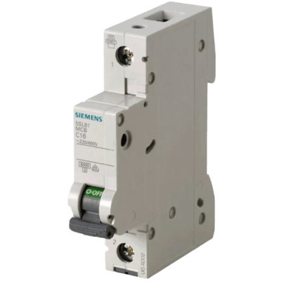 Interruptor Riel Dinn Tipo 5SL6, 1 polo, 16 amp