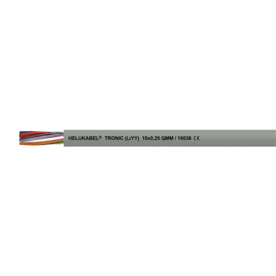 Cable Multipar TRONIC LiYY PVC 2x22 AWG / Norma DIN VDE 0812 / 2-61 Pares / Secciones 0.14-1.5 mm² / Color Gris RAL 7001 / Resistente a Aceites / Flame-Retardante