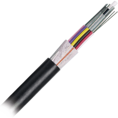 Cable de Fibra Óptica 12 Hilos, OSP (Planta Externa), No Armada (Dieléctrica), MDPE (Polietileno de Media Densidad), Multimodo OM3 50/125 Optimizada, Precio Por Metro