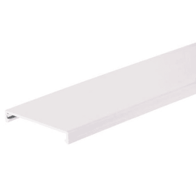 Tapa para Canaleta Ranurada, de 31.8 mm de Ancho, 1828.8 mm de Largo, Color Blanco